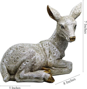 Craftji Present  Antique Finish Deer Decorative Showpiece Figurine