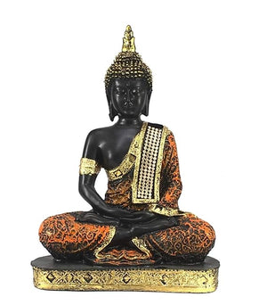 Craftji Present Polyresin Meditating Lord Buddha Figurine - Multicolour Showpiece, 16.5 x 25 x 6.5 cm, 1 Piece