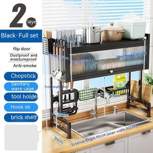 Kitchen Sink Storage Stand Surface Washed Bowl And Chopstick Rack