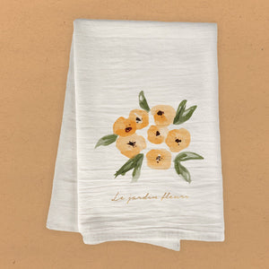 Le Jardin Fleuri Yellow - Spring Cotton Tea Towel