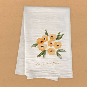 Le Jardin Fleuri Yellow - Spring Cotton Tea Towel